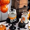 1 Pack Happy Halloween Cake Topper, Happy Halloween Cake Decorations, Acrylic Ghost Skull Bats Cake Pick for Halloween Theme Baby Shower Party Decorations view 4