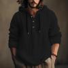 Rrongwn Hoodie Men's Oversized Linen Shirt Long Sleeve Lightweight Sweatshirt Basic Long Sleeve Outdoor Street Shirt Breathable Sports Shirt Lightweight Running Shirt Casual Lightweight Leisure Shirt, view 2
