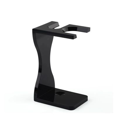 WENH Acrylic Shaving Brush Stand, Men's Razor Stand Holder For Brush Maintain Traditional Wet Shave Tool Black