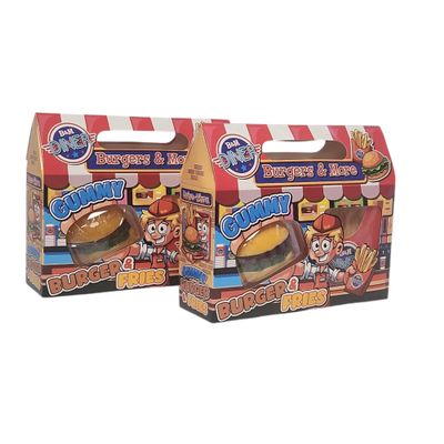Gummy Burger and Fries Set  Fun and Delicious Gummy Candy Gift Pack  Novelty Sweets for Kids and Parties (Large, 2, count)