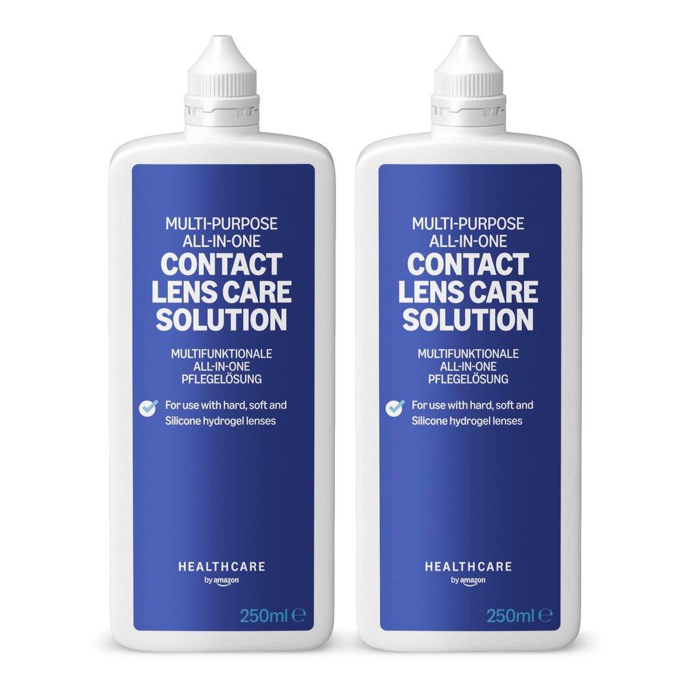 Healthcare by Amazon All-in-One Contact Lens Solution 2 x 250 ml (Previously a Amazon Basic Care Brand, Same Product)