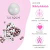 EinsSein 1 kg Confetti Chocolate Pearls Mix 1 cm White/Pink  Wedding Christening Birth Communion Confetti Confirmation Birth Confettis at Graduation Decorations Baby Favors Without Almond view 2
