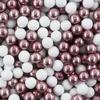 EinsSein 1 kg Confetti Chocolate Pearls Mix 1 cm White/Pink  Wedding Christening Birth Communion Confetti Confirmation Birth Confettis at Graduation Decorations Baby Favors Without Almond view 3