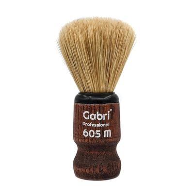 Gabri Shaving Brush Wooden Authentic - Premium Handmade Shaving Brush - Luxury Barber Shaving Brush - Perfect Gifts for Men, Boyfriends, Fathers (605M 13cm)