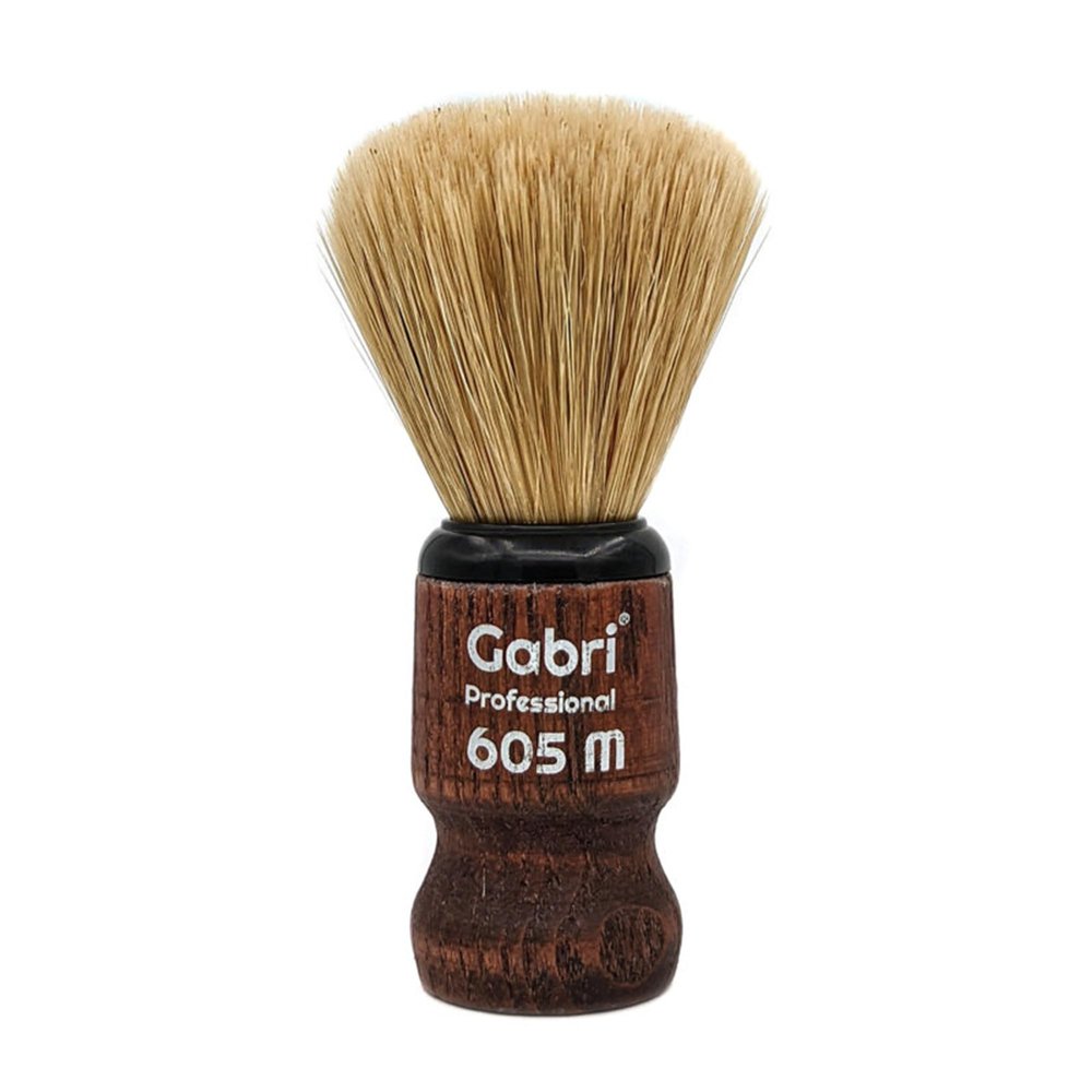 Gabri Shaving Brush Wooden Authentic - Premium Handmade Shaving Brush - Luxury Barber Shaving Brush - Perfect Gifts for Men, Boyfriends, Fathers (605M 13cm)