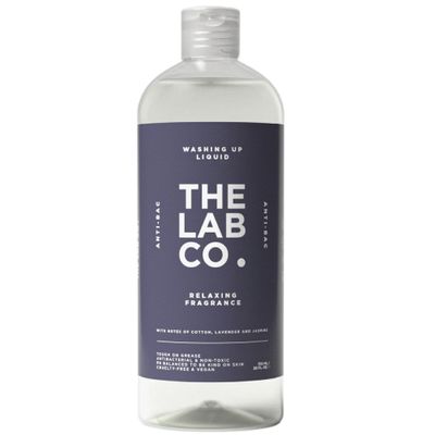 The Lab Co. Antibacterial Washing Up Dishwashing Liquid | Tough on Grease Dish Soap | Gentle on Hands | Non-Toxic, EDC-Free, Plant-Based Formula | 750ml | Relaxing Scent Cotton Lavender & Jasmin