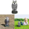siduytin Large Owl Decoy Deterrent Bird Cat Crow Straight for Head Scarecrow Garden Patio Ornaments view 2