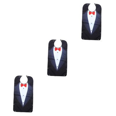 FRCOLOR 3pcs Long Adult Bibs for Eating Folding Bibs for Adults Neck to Leg for Seniors for Dining at Home Care Facilities