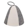 Convenient and Lightweight Wool Felt Sauna Hat for Travel and Sauna for SESSIONS (Gray and white) view 1