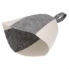 Convenient and Lightweight Wool Felt Sauna Hat for Travel and Sauna for SESSIONS (Gray and white) view 2