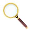 10X Handheld Magnifying Glass Antique Mahogany Handle Magnifier 60mm Lens Science Seniors Reading Inspection view 1