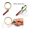 10X Handheld Magnifying Glass Antique Mahogany Handle Magnifier 60mm Lens Science Seniors Reading Inspection view 4