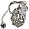 Chastity Belt for Men Cockcage Stainless Steel Dilator Chastity Cage with Removable Urethral Dilator 5 Sizes to Choose from No Collision Invisible(45 mm) view 1