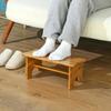 FRCOLOR Wooden Step Stool for Adults Portable Footstool Cushion for Bench for Office Under Desk Use Non-Skid Surface Bed Stool for Daily Use view 2