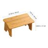 FRCOLOR Wooden Step Stool for Adults Portable Footstool Cushion for Bench for Office Under Desk Use Non-Skid Surface Bed Stool for Daily Use view 3