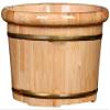 Wood Foot Bath Bucket Wooden Foot Basin Home Pedicure Basin Wooden Barrels 26cm Height Foot Tub Cedar Wood Foot Bath Barrel Acupuncture Point Massage Soaking Bucket Middle- Aged and Elderly Health C view 1