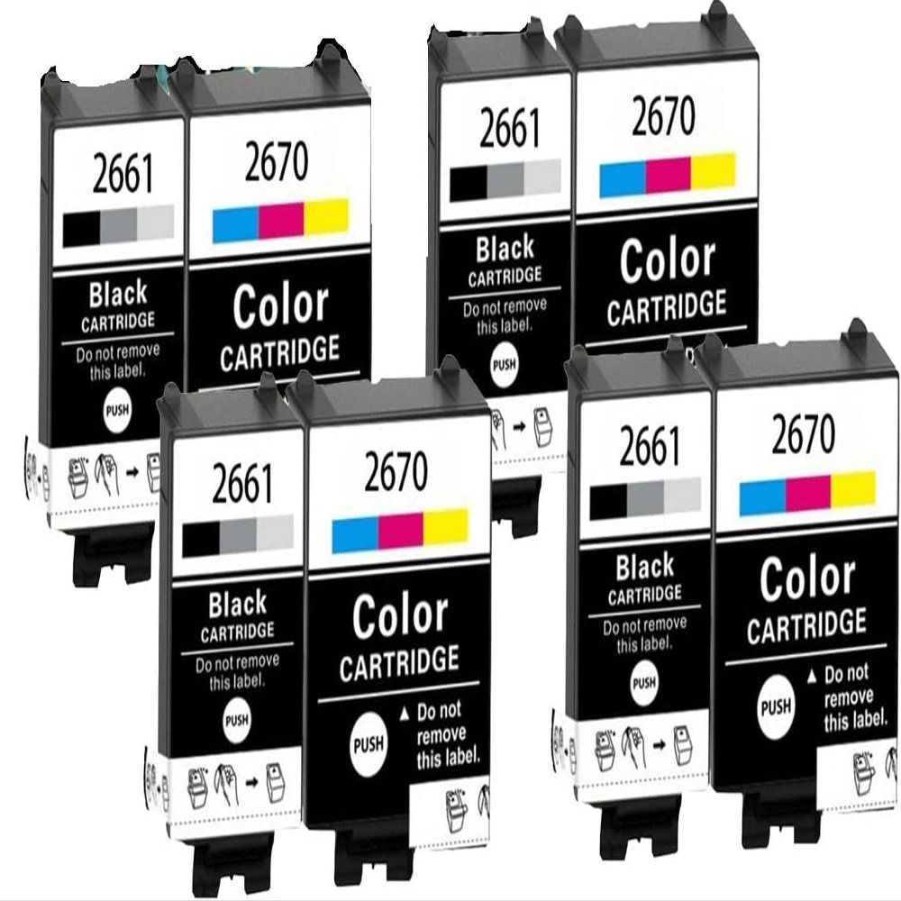 Accessories Compatible with Compatible Ink Cartridge Replacement T266 T267 Suitable for Epson WF-100W Ink Printer 1set