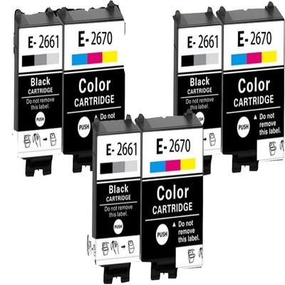 Accessories Compatible with Compatible Ink Cartridge Replacement 266 267 2661 2670 T2661 T2670 Suitable for Epson WF-100W WF-110W Ink Printer 3sets