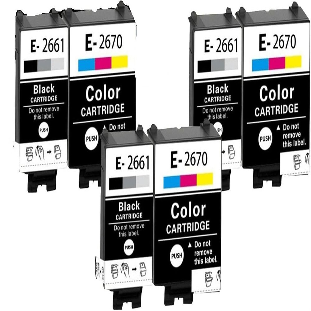 Accessories Compatible with Compatible Ink Cartridge Replacement 266 267 2661 2670 T2661 T2670 Suitable for Epson WF-100W WF-110W Ink Printer 3sets