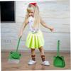 Kids Broom and Dustpan Set 2Pcs/Set PP Cute Cartoon Frog Pattern Toddler Broom Odor-free Hanging Smooth Handle Washable PET Brush Kids Broom for Home Kindergarten Home Kitchen Tools view 2