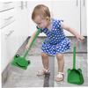Kids Broom and Dustpan Set 2Pcs/Set PP Cute Cartoon Frog Pattern Toddler Broom Odor-free Hanging Smooth Handle Washable PET Brush Kids Broom for Home Kindergarten Home Kitchen Tools view 4