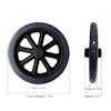 1 Pair of 8inch Wheelchair Front Wheels Replacement, Solid Wheels, Bearing: 8mm (5/16"), Wheelchair Wheels for Wheelchairs, Walkers view 3