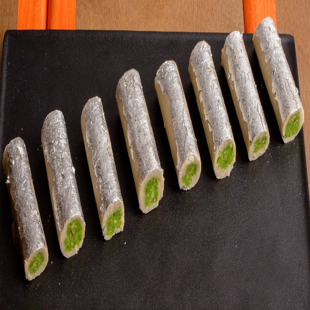 Lily's Indian Vegetarian Cuisine Mixed Sweet Where You Can Select Your Choice Sweet (Kaju Pista Roll)