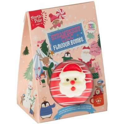 (4pk) Colour Changing Hot Chocolate Bombe 40g - Strawberry - This Christmas Hot Chocolate Bombe Brings You A Seasonal Treat - Delicious And Dreamy