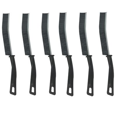 MAWR - Pack of 6 Crevice Cleaning Brush Dense Brsitles Gap Cleaning Brush Crevice Cleaning Tool for Narrow Corners in home Kitchen Bathroom and Window Groove - 3 Pcs, Black