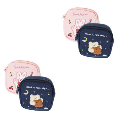 FRCOLOR 4pcs Sanitary Napkin Bag Washable Period Bag for Girls Small Multi-Function Sanitary Pad Pouch Portable for School