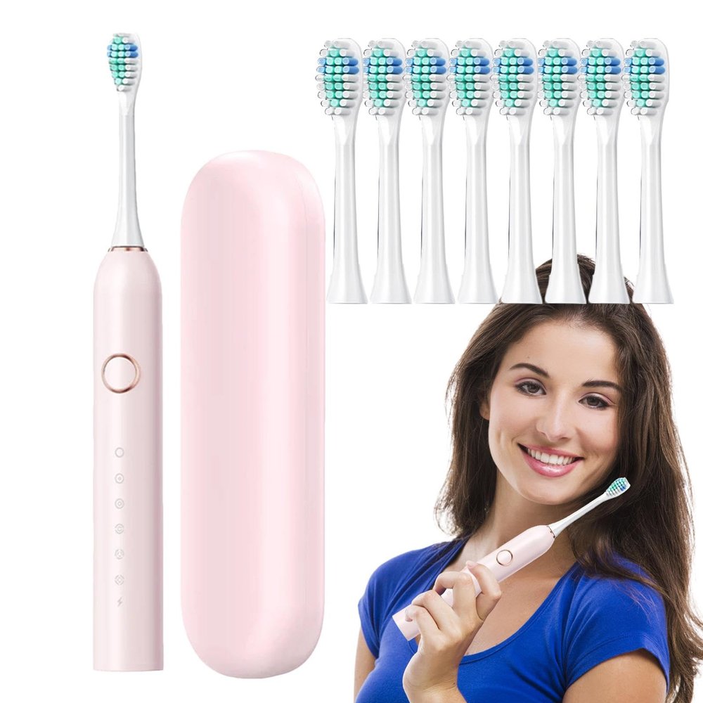Adult Electric Toothbrush - Travel Electric Toothbrush,Rechargeable 40000 VPM Fast Charge 3 Hours Last 180 Days Smart Timer Toothbrush Travel Case Clean 6 Modes for Adults