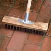 Stainless Steel Wire Floor Brush, Pine Wood Handle, Heavy Duty Outdoor Cleaning Brush for Decks, Garages, Concrete, Paint Removal, 50cm X 5cm X 4.5cm view 3