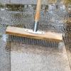 Stainless Steel Wire Floor Brush, Pine Wood Handle, Heavy Duty Outdoor Cleaning Brush for Decks, Garages, Concrete, Paint Removal, 50cm X 5cm X 4.5cm view 4