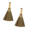 TOGEVAL 2pcs Halloween Witch Prop Broom Handmade Small Broom for Dust Floor Cleaning view 1