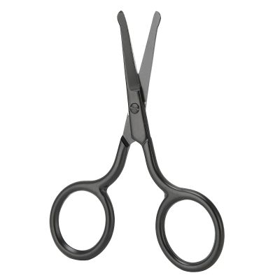 Nose Hair Scissors, Safety Rounded Facial Hair Scissors Eyebrow Scissors Grooming Scissors Effective Cutting with Curved Tip for Nose, Eyebrow, and Beard Trimming