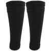 1 Pair Soccer Shin Guard Socks Double Layer Shin Pad Sleeves for Football Training Black (Teen/M) view 4