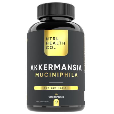 NTRL Health Co. Akkermansia Muciniphila Probiotic Capsules Gut Health & Microbiome Support Supplement 60 Vegan Capsules for Digestion, Gut Barrier & Metabolic Health