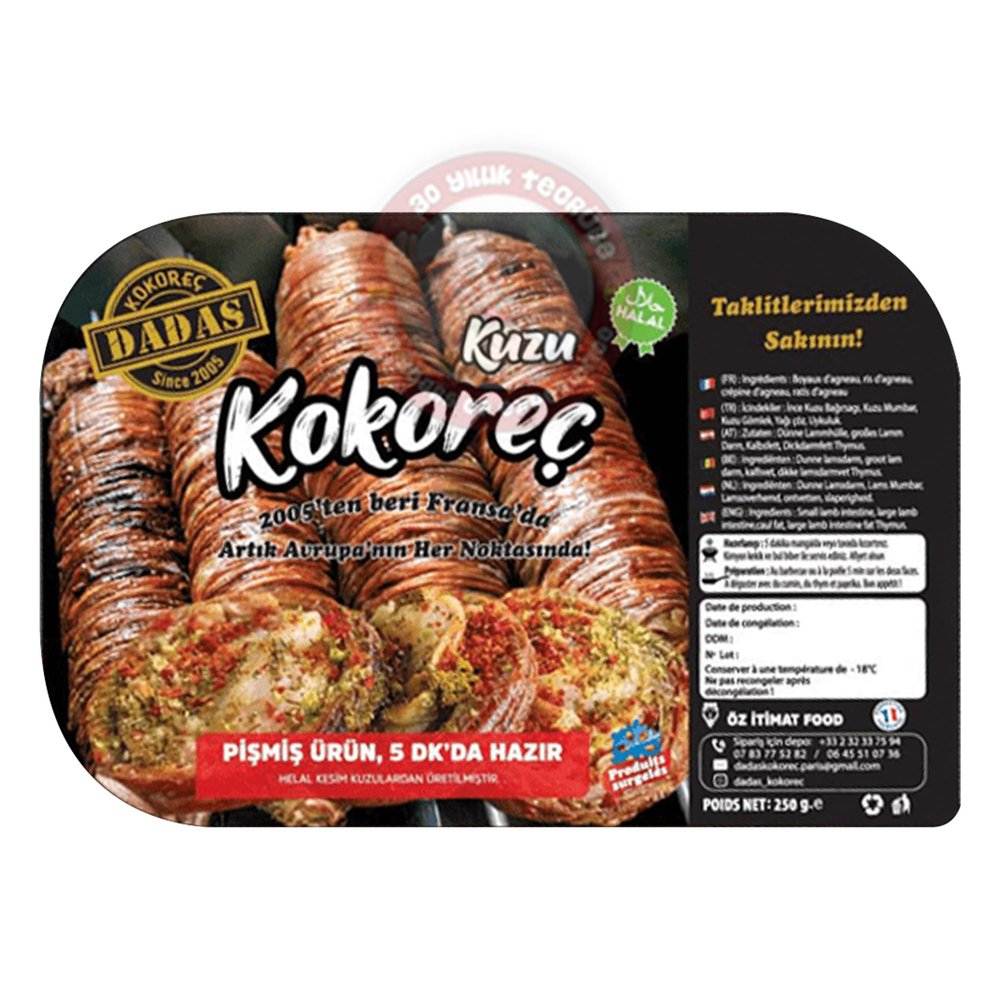 Dadas Lamb Kokorech Premium Turkish Taste Kuzu Kokorec 250 Gr Ready Foods by BAKKALIM UK