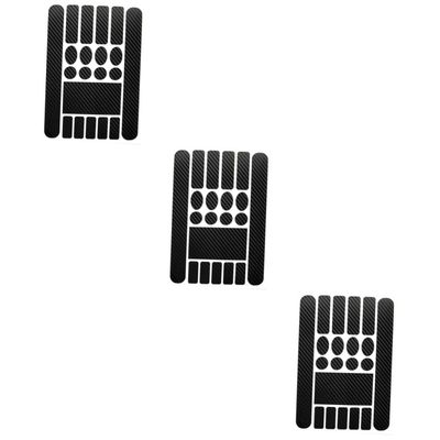 POPETPOP 3pcs Mountain Bike Frame Protector Tape Carbon Fibre Vinyl Set Bike Chainstay Protector