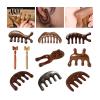 1Pc Sandalwood Eye Nose Meridian Massager Body Massage Comb Wooden Handle Sandalwood Acupuncture Point Massager(Type w) view 3