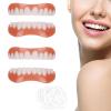 Wttfc 2 Pair False Teeth Veneers Top and Bottom, Instant Veneers Dentures, Clip in Veneers Teeth, Fake Teeth Veneers, Snap on Dentures, Snap on Veneers for Men Women Regain Confident Smile view 1