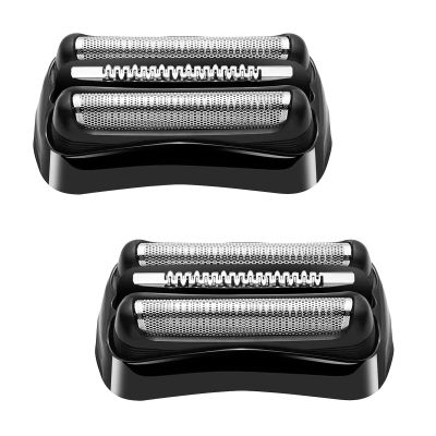 ACWOO Series 3 Electric Shaver Replacement Head, 2PCS 21B Electric Razors Shaver Head Compatible with Braun All Series 3 Electric Shavers, Easily Attach Your New Shaver Head, Smooth Shaving, Black