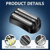 ACWOO Series 3 Electric Shaver Replacement Head, 2PCS 21B Electric Razors Shaver Head Compatible with Braun All Series 3 Electric Shavers, Easily Attach Your New Shaver Head, Smooth Shaving, Black view 3