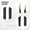 5pcs lash tweezer set, stainless steel eyelash extension tool with curved tips, non-slip grip for false lashes, perfect for home and salon use view 4