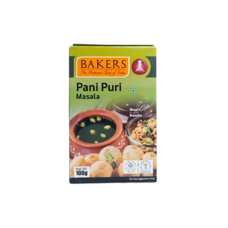 Bakers Pani Puri Masala, Tangy and Spicy Mix for Homemade Pani Puri - 100gms (Pack of 1)