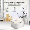 Ultrasonic Cleaner for Dentures, Retainer, Aligner, Mouthguard, Toothbrush Head, 48KHz Ultrasonic Retainer Cleaner Machine for All Dental Appliances, Jewelry etc (White) view 3