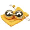 Brass Hand Exercise Balls, 1.5 Inch Copper Spheres, Smooth Portable Grip & Finger Strength Tools For Fitness & Stress Relief view 1