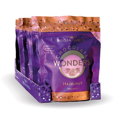 Booja - Booja, Hazelnut Crunch Vegan Chocolate Wonders | Bite-sized Bubbles of Chocolate Bliss, 8 x 65g