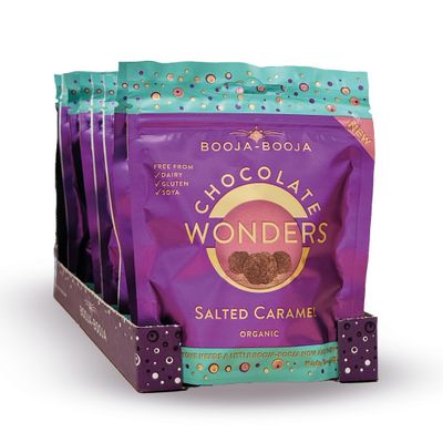 Booja - Booja, Salted Caramel Vegan Chocolate Wonders | Bite-sized Bubbles of Chocolate Bliss, 8 x 65g
