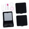 Beavorty 3sets Compact Case Mirror Tweezers Travel Organizer Portable Eye Contact Holder Box for Halloween Storage Case view 1